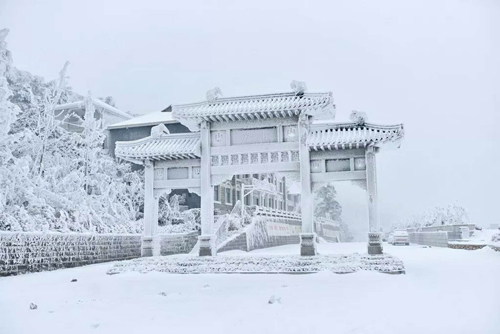春节庐山雪景